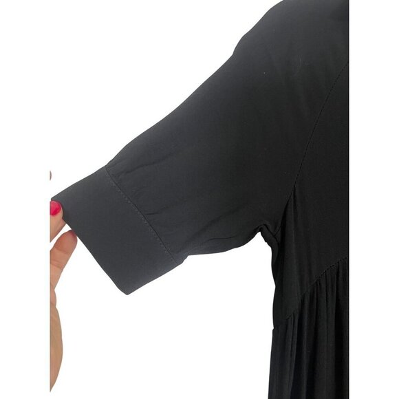 A Loves A Girls Dress M Black Mini Neutral Minimalist Retro Western Capsule 80s - Picture 6 of 11